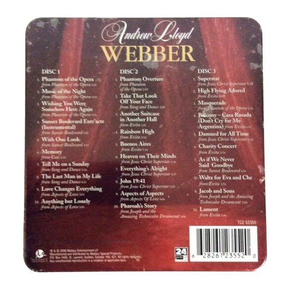 Andrew Lloyd Webber 3-CD Tin Box Set Orlando Pops Orchestra 2006 Collectible - Picture 2 of 3